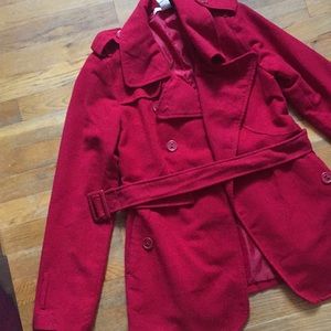 Women’s Red Peacoat